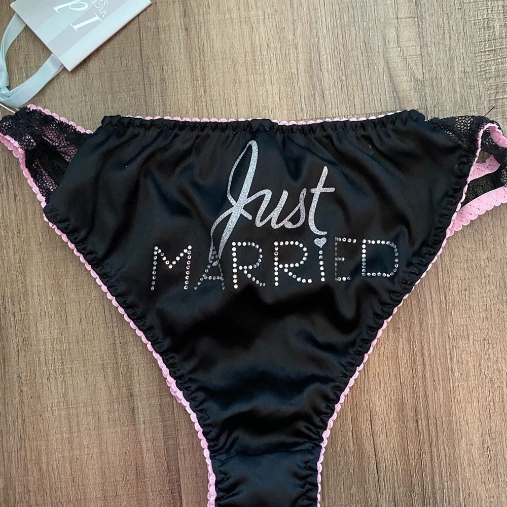 NWT Victoria’s Secret “Just Married” Cheekini Panty